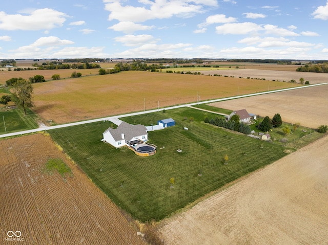 drone / aerial view featuring a rural view