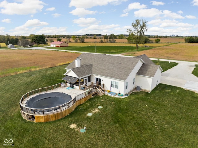 bird's eye view featuring a rural view