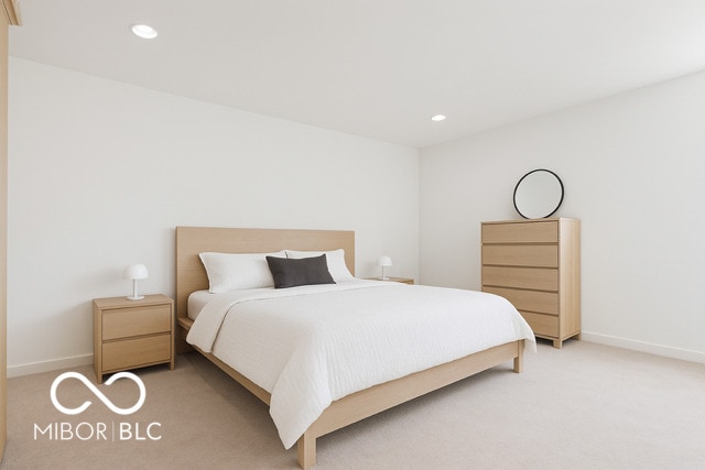 234 N State Ave, Indianapolis, IN 46201 - bedroom featuring light colored carpet and recessed lighting