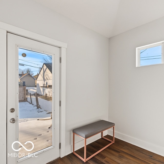 234 N State Ave, Indianapolis, IN 46201 - doorway featuring dark wood finished floors