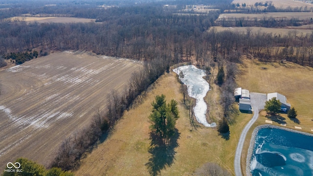 bird's eye view featuring a rural view