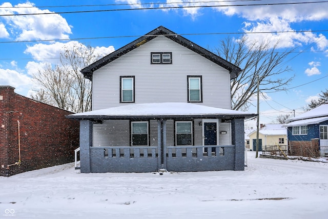 view of front of property featuring a porch