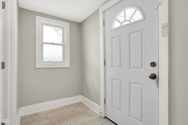 5053 E Michigan St, Indianapolis, IN 46201 - foyer entrance with baseboards and wood finish floors