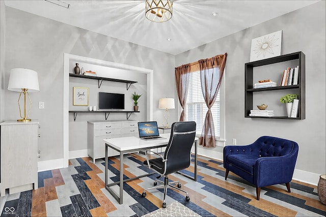 5053 E Michigan St, Indianapolis, IN 46201 - office featuring baseboards and wood finished floors