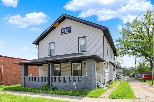 5053 E Michigan St, Indianapolis, IN 46201 - view of front of house with covered porch