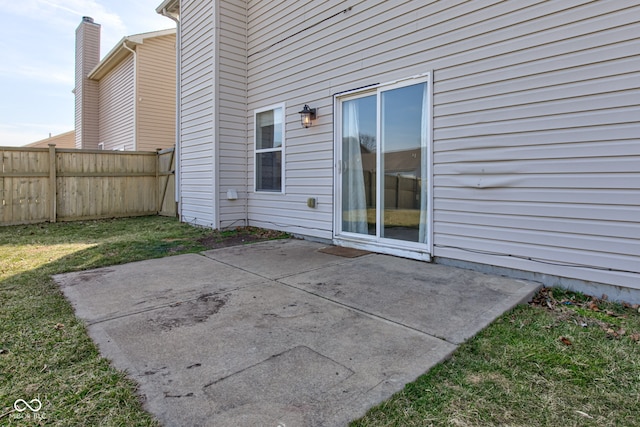 view of patio with fence