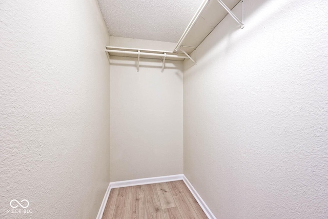 spacious closet with wood finished floors