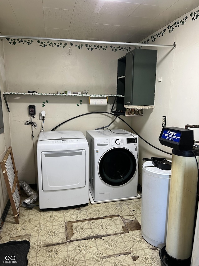 laundry area featuring laundry area and washing machine and dryer