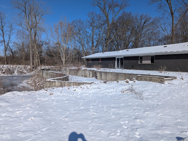 view of snowy yard