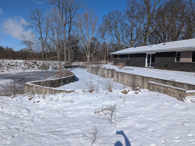 view of snowy yard