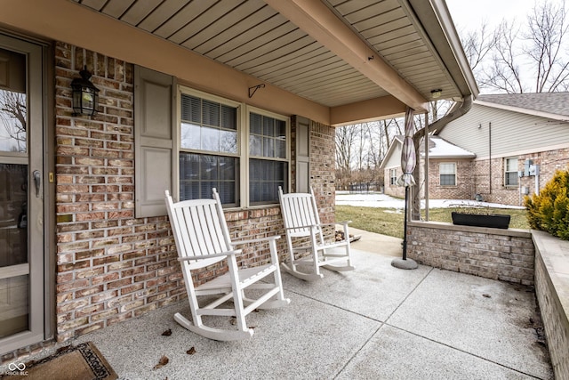 view of patio / terrace with a porch