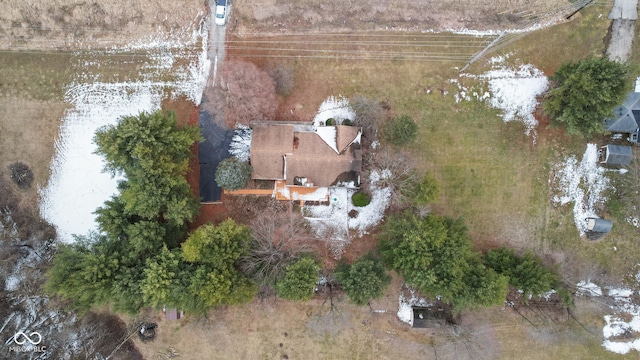 drone / aerial view with a rural view