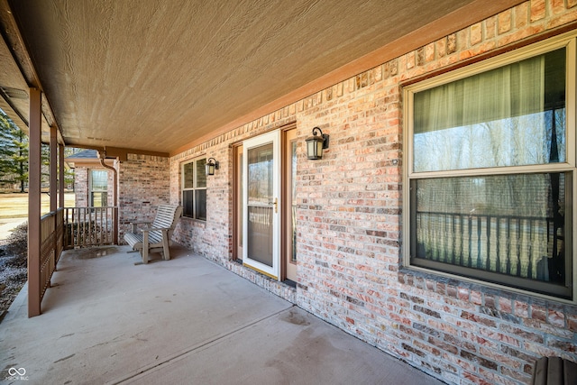 view of patio featuring covered porch