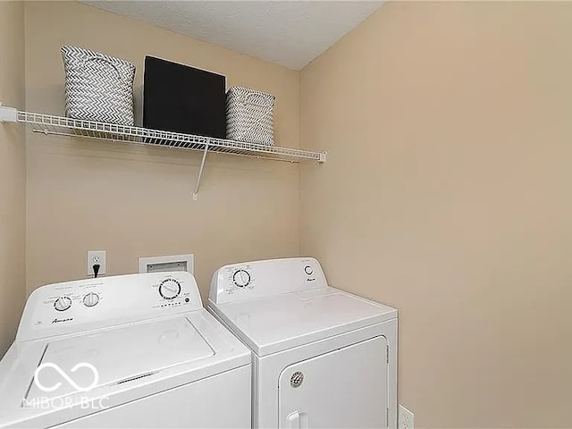 laundry area with laundry area and washing machine and clothes dryer