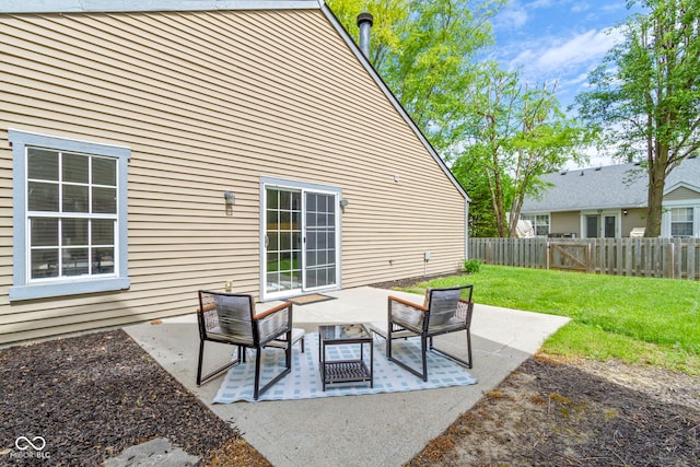 view of patio with an outdoor hangout area
