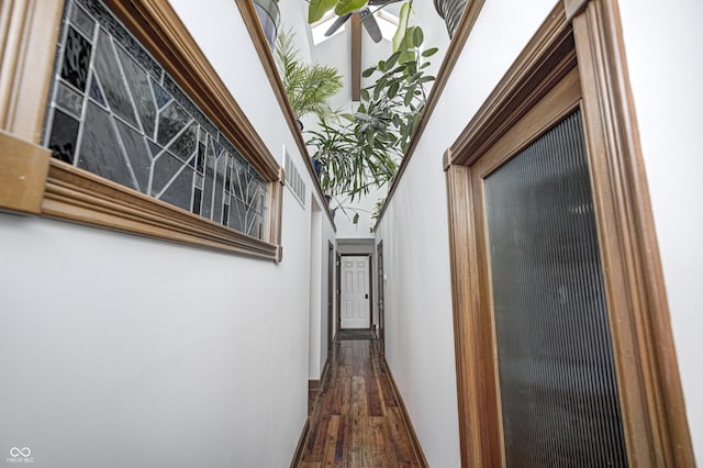 690 N 600 W, Lebanon, IN 46052 - hall featuring dark wood-type flooring and baseboards
