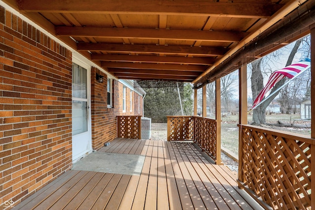 view of wooden deck