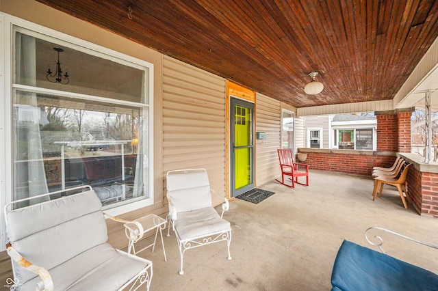 view of patio with covered porch