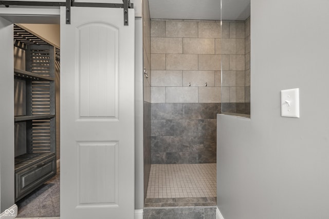 bathroom featuring walk in shower