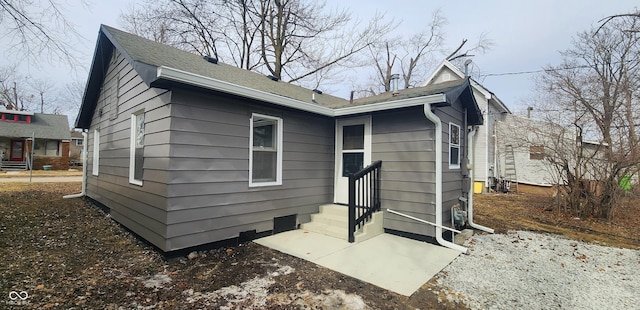 view of front of home with a patio