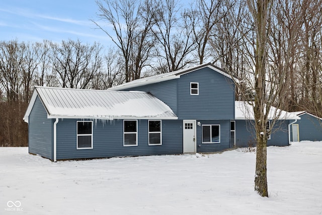 view of front of house with metal roof