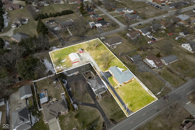 birds eye view of property featuring a residential view