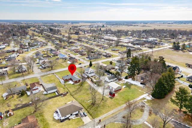 bird's eye view featuring a residential view