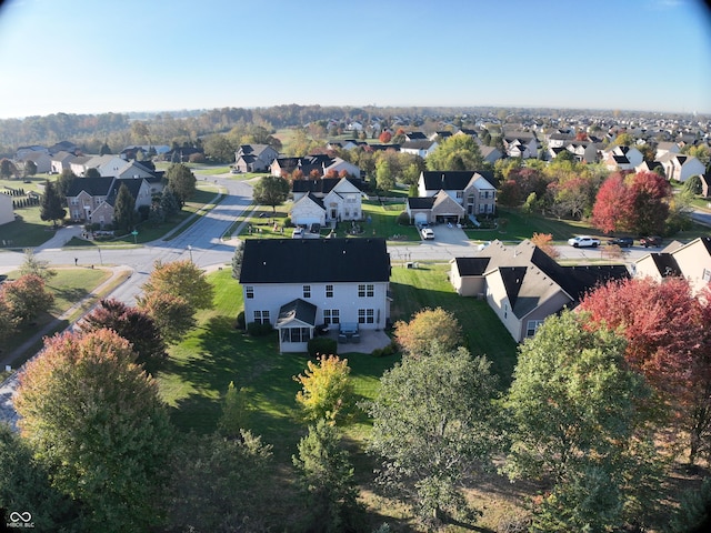 aerial view with a residential view