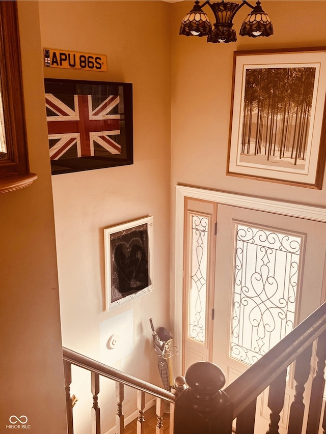 entrance foyer with stairs