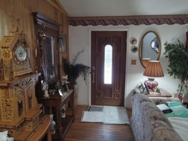 entrance foyer with hardwood / wood-style flooring