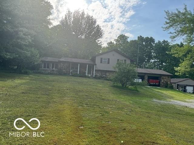 4005 Texas Pike, Spencer, IN 47460 - split level home with a front yard