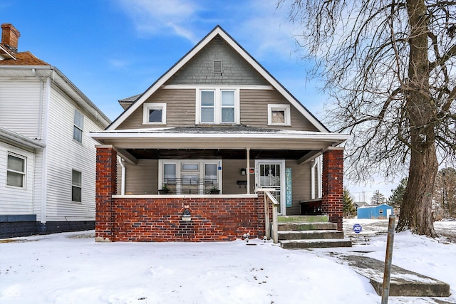 bungalow-style house with a porch