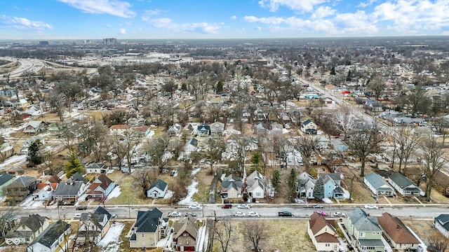 aerial view featuring a residential view