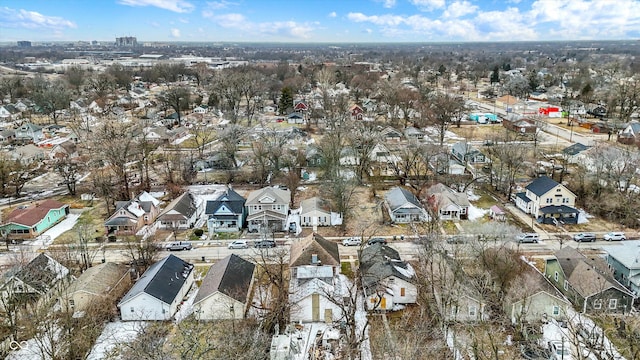 bird's eye view featuring a residential view