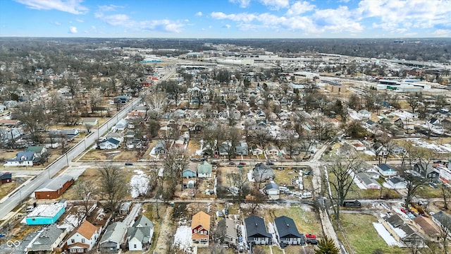 aerial view with a residential view
