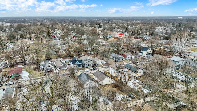 bird's eye view featuring a residential view