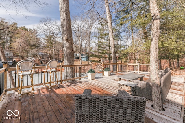 view of wooden deck