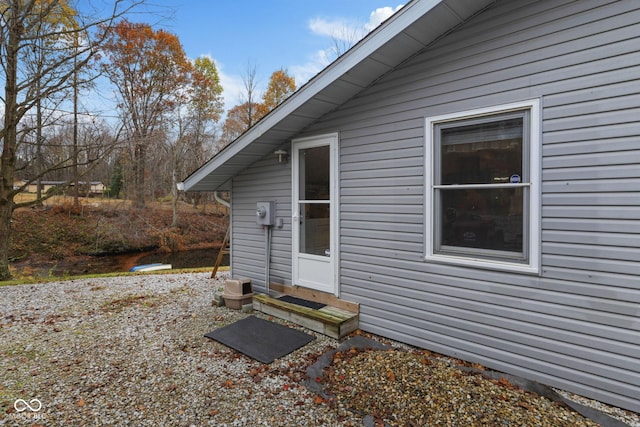 exterior space featuring entry steps