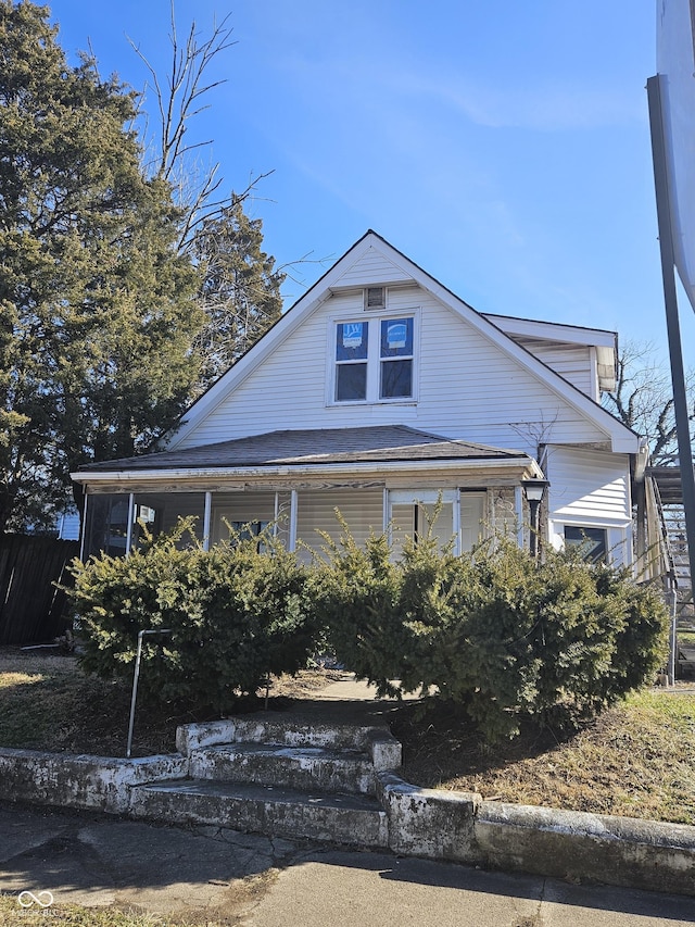 view of bungalow-style home