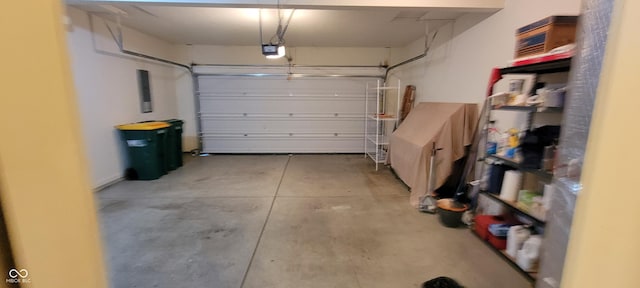 garage featuring a garage door opener