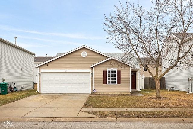 view of front of house with a garage and concrete driveway