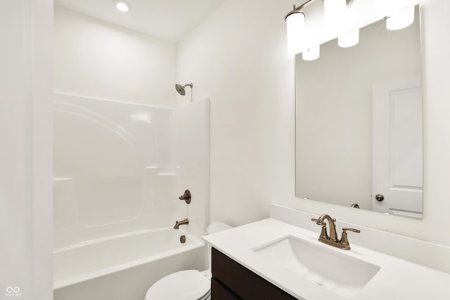 19714 Highclere Ln, Sheridan, IN 46069 - full bathroom featuring toilet, recessed lighting, washtub / shower combination, and vanity