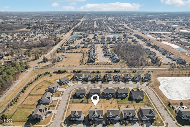 aerial view featuring a residential view