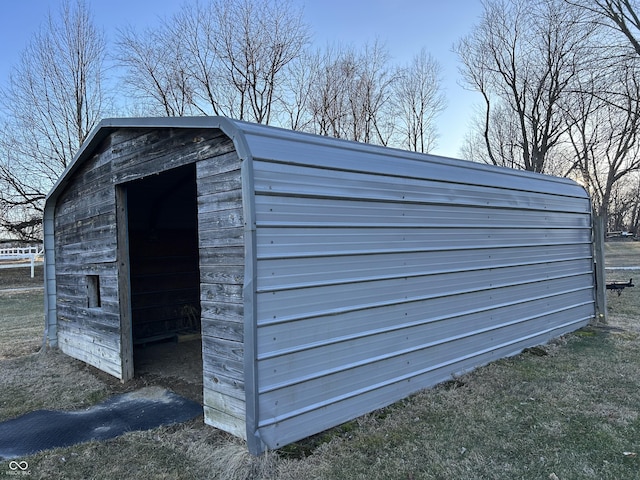 view of shed
