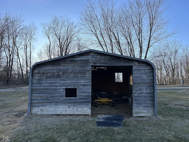 view of shed