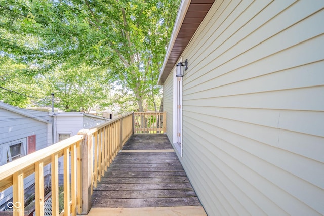 view of wooden deck