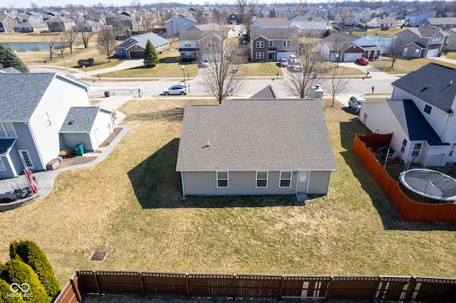 aerial view featuring a residential view