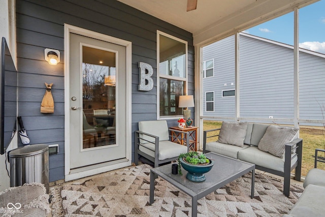 view of sunroom / solarium