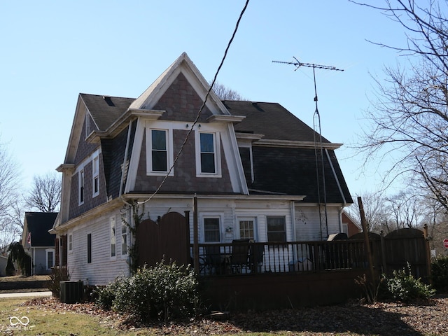 view of front of house with central AC unit