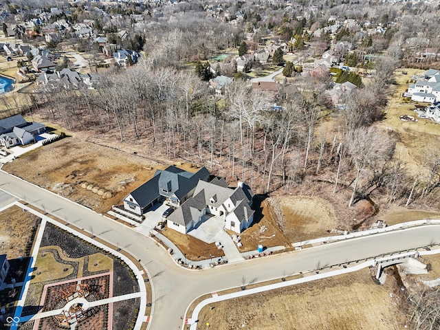 aerial view featuring a residential view